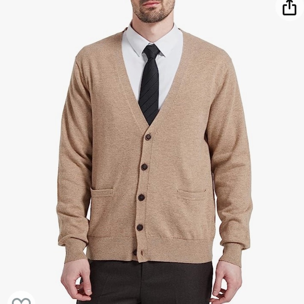 Kallspin Mens Coffee Cardigan